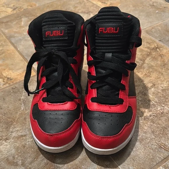FUBU Shoes Fubu Red And Black Hightop Sneakers Poshmark